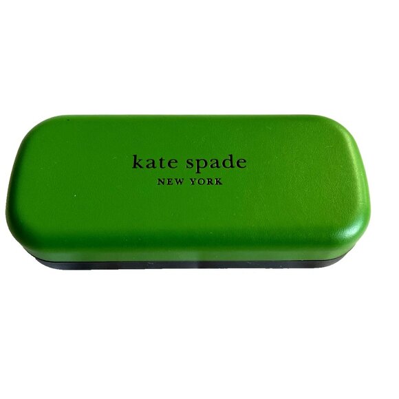 KATE SPADE HARD CLAMSHELL CASE EYEGLASSES SUNGLASSES LARGE GREEN - Picture 1 of 5
